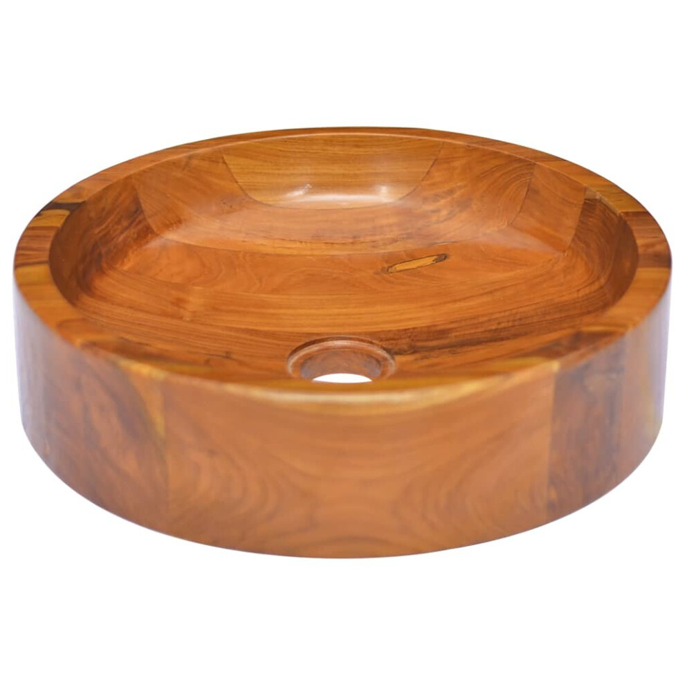 Vidaxl Basin Wooden Basin Wash Washroom Bathroom Sink Hardwood Living Space