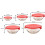 Alpina fresh containers 135-1000 ml glass/PP red 5 pieces 2