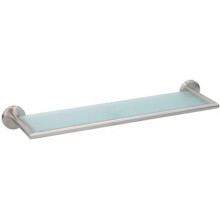 shower and bath rack 54 x 14 cm glass/steel silver