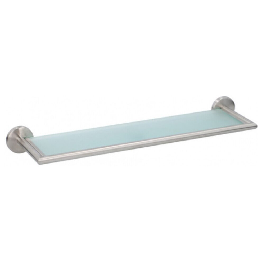 shower and bath rack 54 x 14 cm glass/steel silver