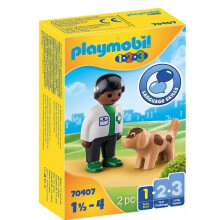 Playmobil - 1.2.3 Veterinario con Perro