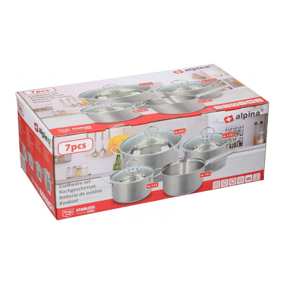 Pots and pans set 4 pans with 3 lids