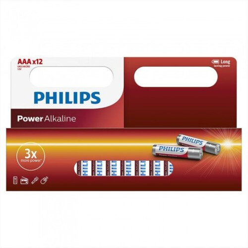 Philips PHILIPS Pilas LR03 / AAA Powerlife Alcalinas - 1,5 V - Pack de 12