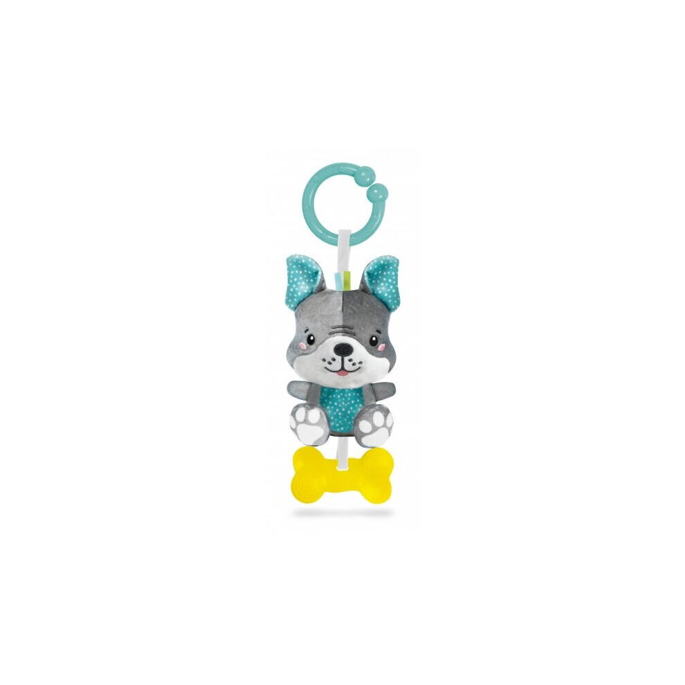 Clementoni Rattle Dog Junior 25 Cm Plush Grey/Blue
