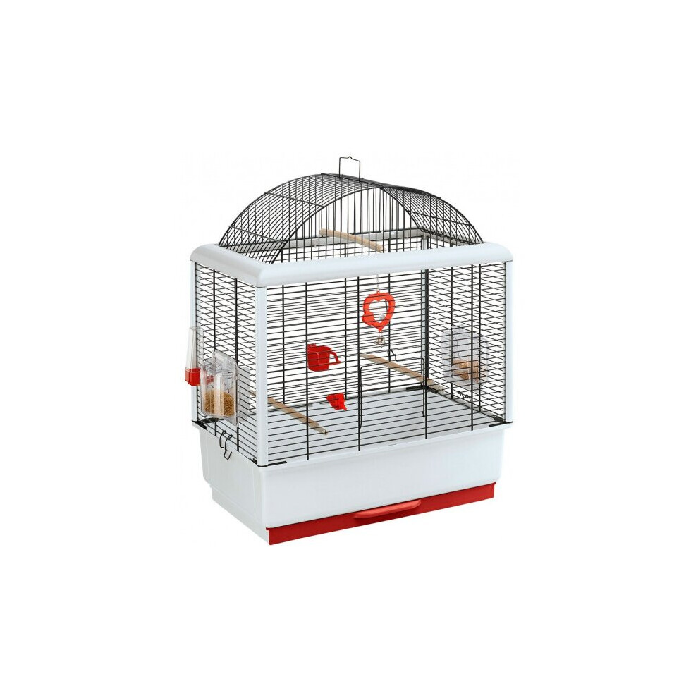 birdcage Palladio 50 x 30 x 64 cm steel white/black