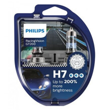 Philips RacingVision GT200 H7 lampada per illuminazione anteriore +200%, set di 2