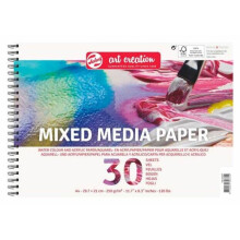 Papel multi-técnico - TALENS - A4 - 250 g/m² - 30 hojas - Ideal para acuarela y acrílico
