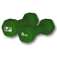 dumbbells Urban Fitness Hex 8 kg neoprene green 2 pieces