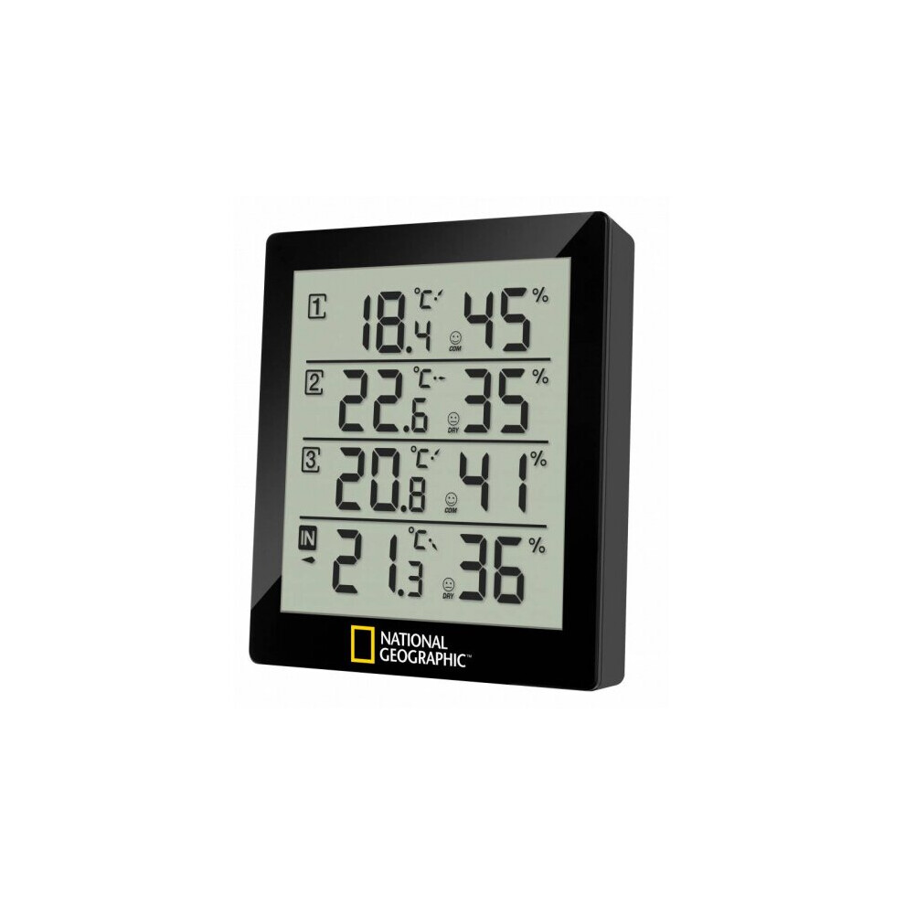 weather station 11.9 x 10.4 cm black 4-part