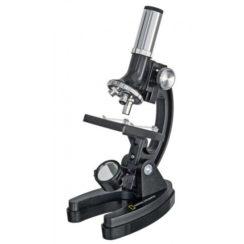 National Geographic microscope set 24.5 cm aluminium black 25-piece