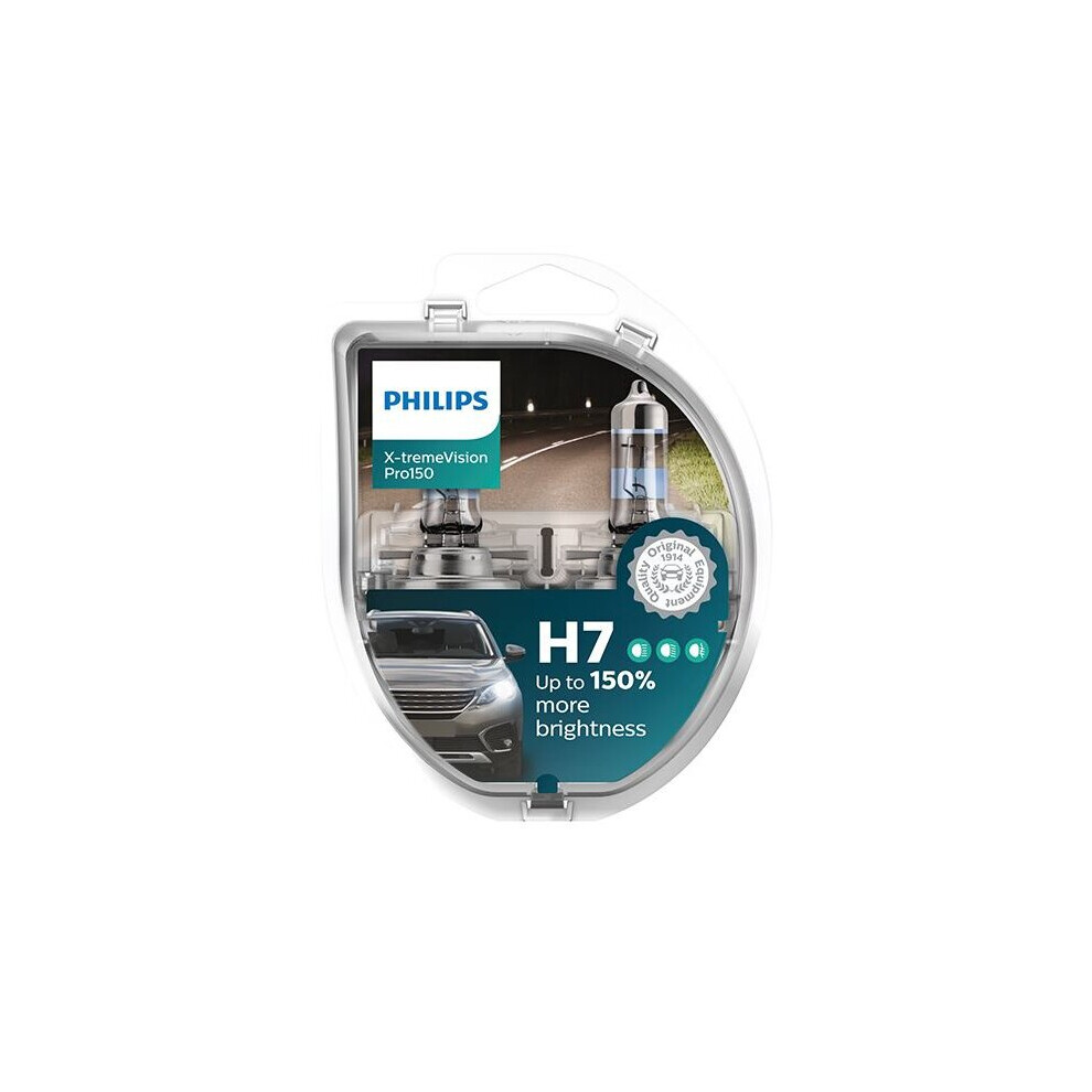 Philips Replacement Bulbs Car H7 X-Tremevision Pro150 55W 2 Pieces