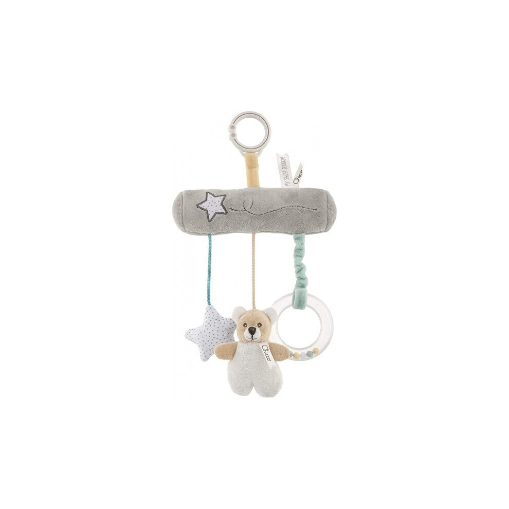 mobile Teddy bear 39,5 x 19 cm plush beige