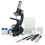 National Geographic microscope set 24.5 cm aluminium black 25-piece 2