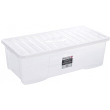 storage box Crystal 62 litres 79,5 x 39,5 cm white/transparent