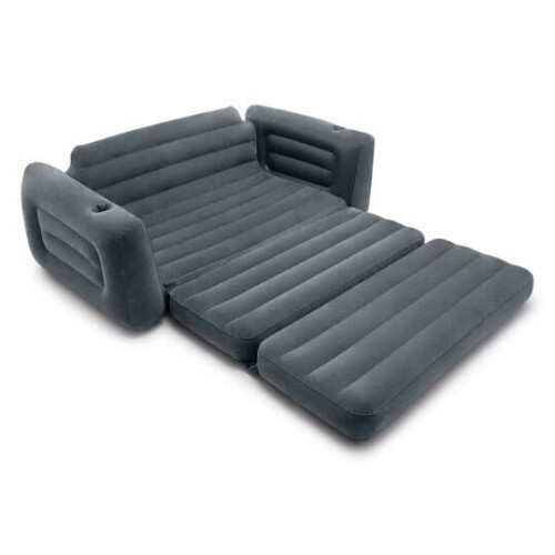 Intex pull-out lounge bench 224 cm vinyl grey 1