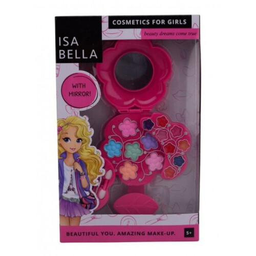 make-up kit with mirror girls pink 17 pcs