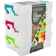 storage box Allstore 300 ml polypropylene 3-piece
