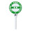 police stop sign with handle and flashing light 29 cm 2