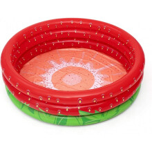 Bestway Strawberry Children's Pool 160x160x38 cm Red/Green - Cool, Safe Summer Fun for Kids 2+