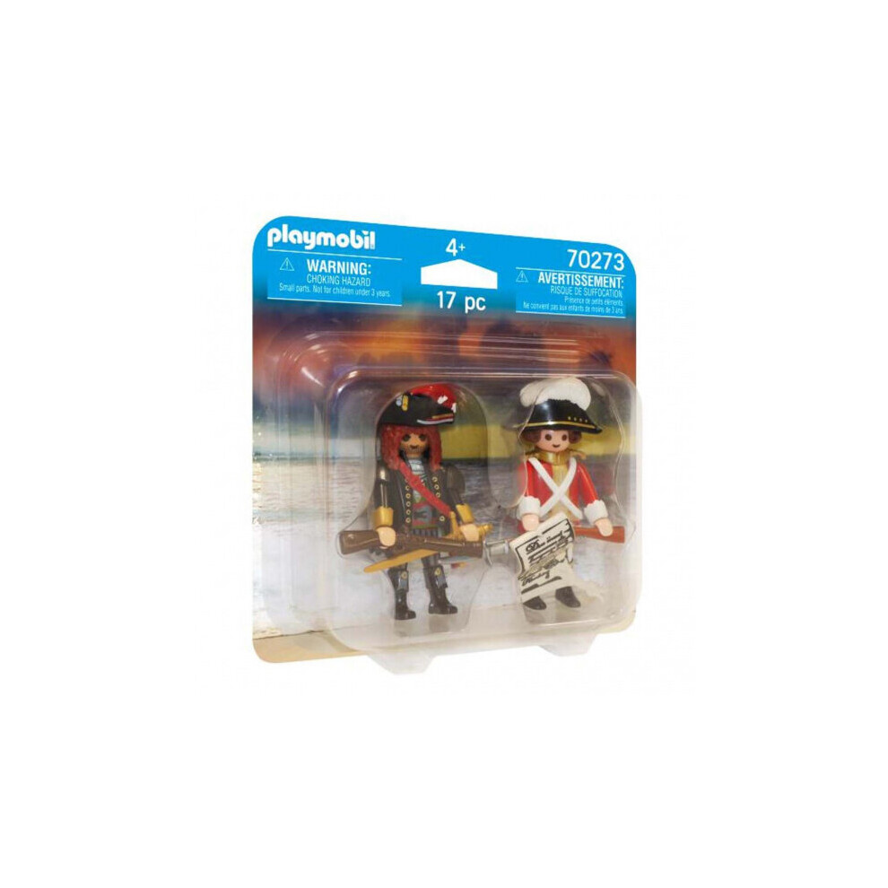 Playmobil Duopack: Pirate Captain And Rose Soldier (70273) Red