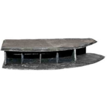 slate Hotel Corner Left Single 24 cm stone grey