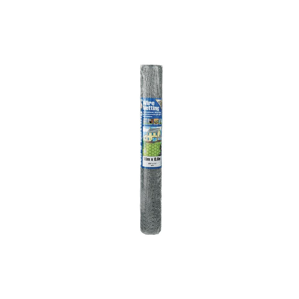 Gardman Galvanised Wire Netting 13mm² Hexagon, 10 x 0.9m 50050