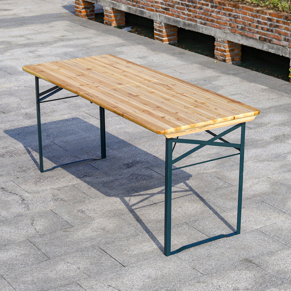 Fir Wood Garden Beer Table Outdoor Folding Picnic Bistro Bench Desk