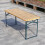 Living And Home (1 Table Only) Wooden Beer Table+2 Bench Set Folding BBQ Outdoor 2