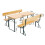 Living And Home (1 Table Only) Wooden Beer Table+2 Bench Set Folding BBQ Outdoor 6