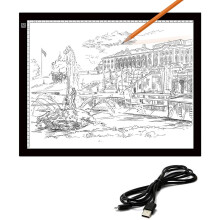 Light Box Drawing A3 LED Light Board, Copy Light Pad Portable Ultra-Thin Drawing Pad