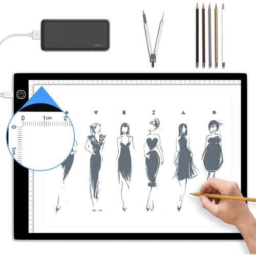 Light Box Drawing A3 LED Light Board, Copy Light Pad Portable Ultra-Thin Drawing Pad 2
