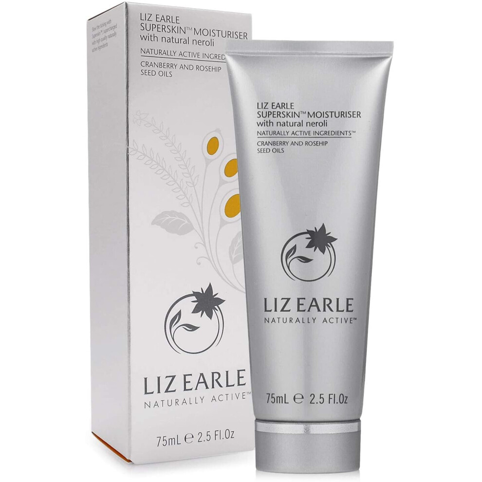 SUPERSIZE 75ml Liz Earle Superskin Moisturiser with natural neroli 75ml (tube) SUPERSIZE (boxed)