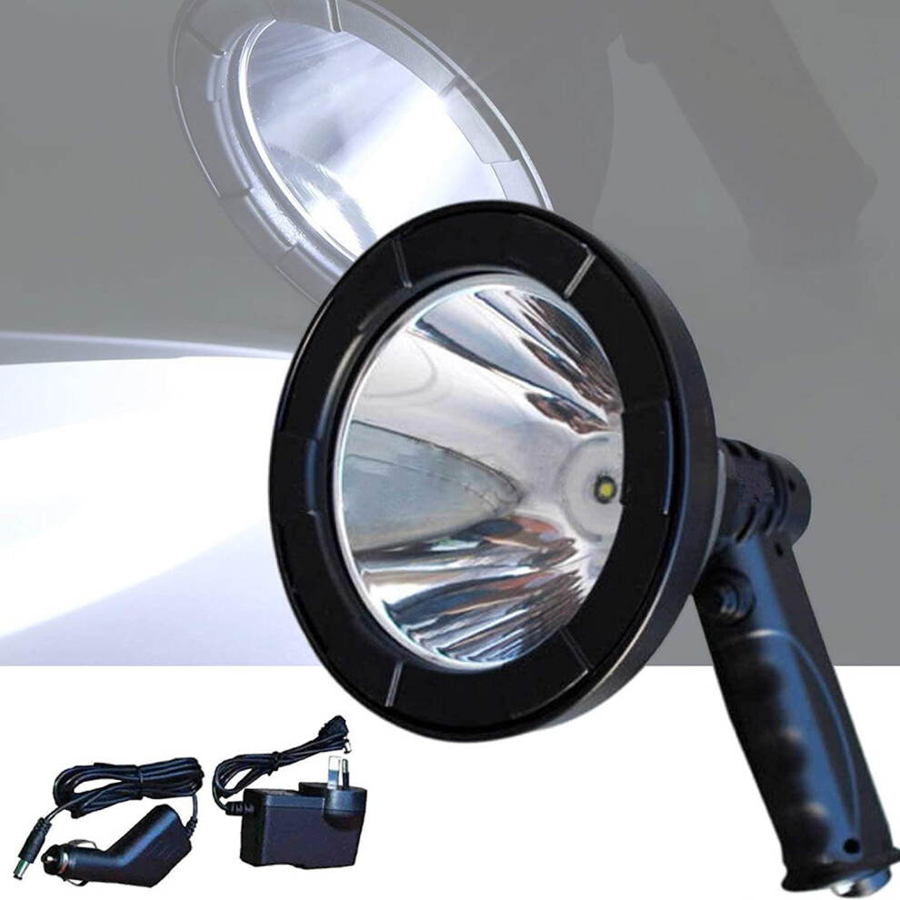 5inch Hunting Spotlight Kit-Rechargeable Handheld Lightweight Built-in Battery Waterproof Searchlight 6000K Bright Light for Hunting Farming Camping