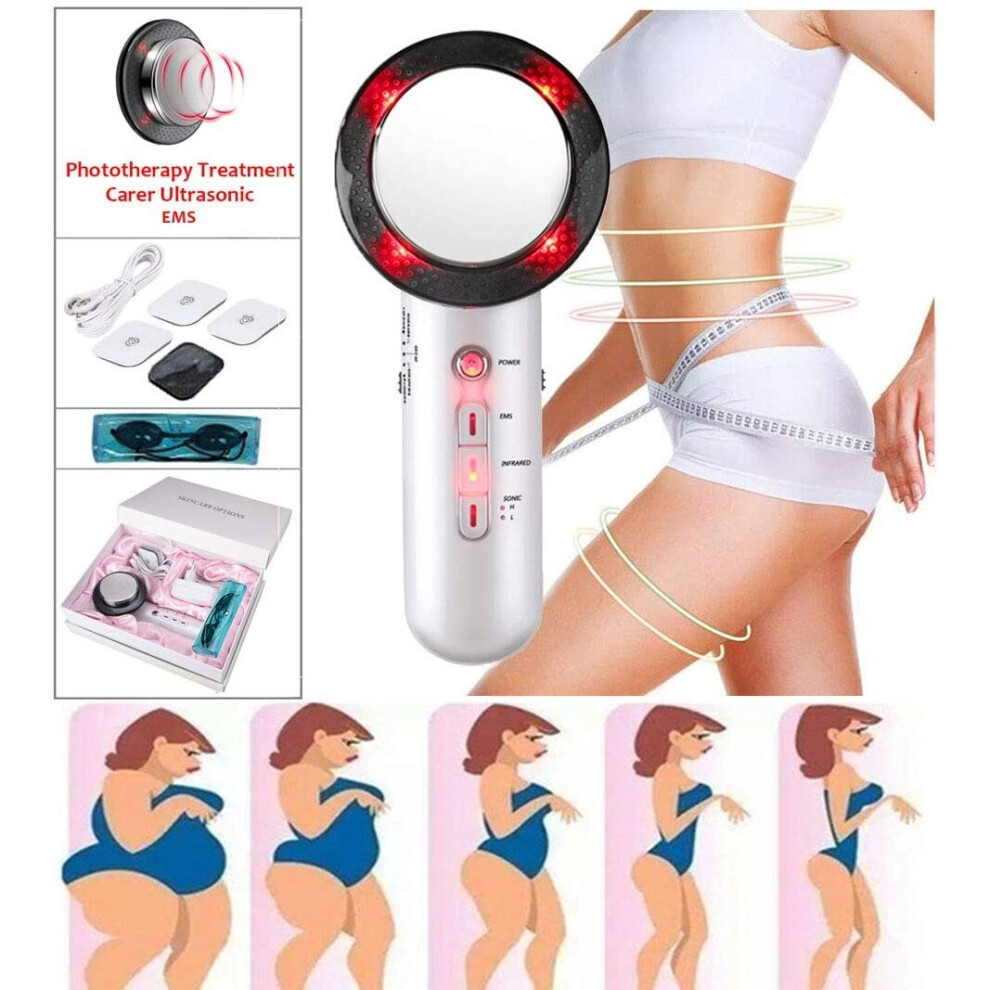 3 in 1 Infrared Cavitation Machine Ultrasonic Electrotherapy Slimming Device Anti Cellulite Weight Loss Fat Remover Skin Tightening Massager
