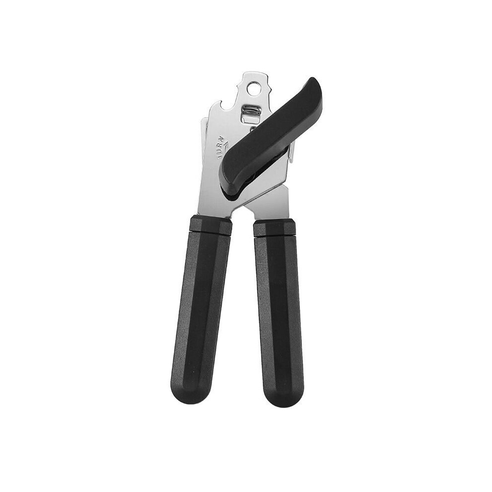 (Black) Stainless Steel Tin Can Opener Cutter Kitchen