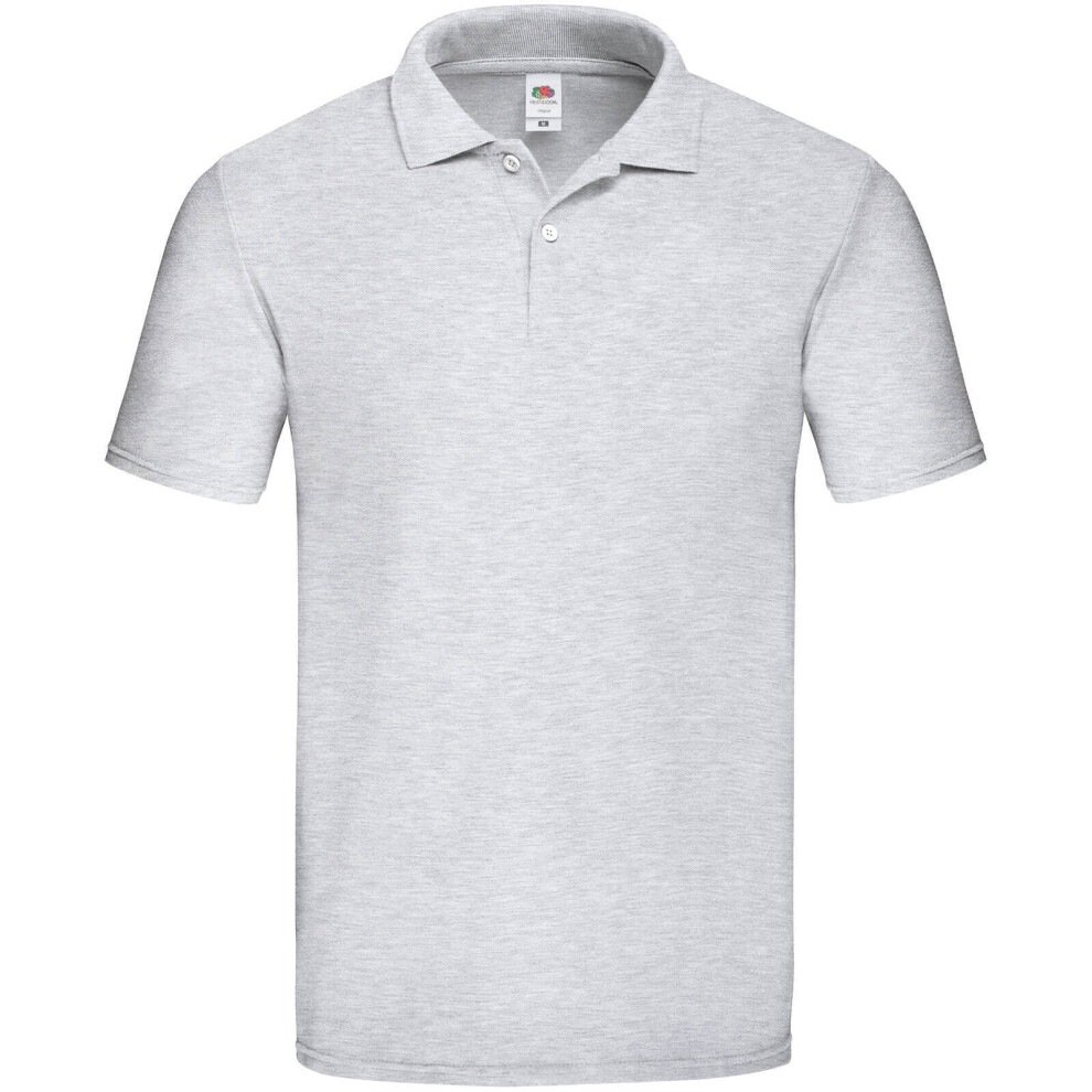 Fruit Of The Loom (S, Heather ) Mens Original Polo Shirt Grey