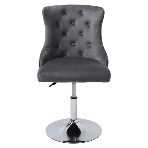 Living And Home (Grey) Breakfast Bar Stool Button High Back Dining Chair 1