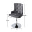 Living And Home (Grey) Breakfast Bar Stool Button High Back Dining Chair 6