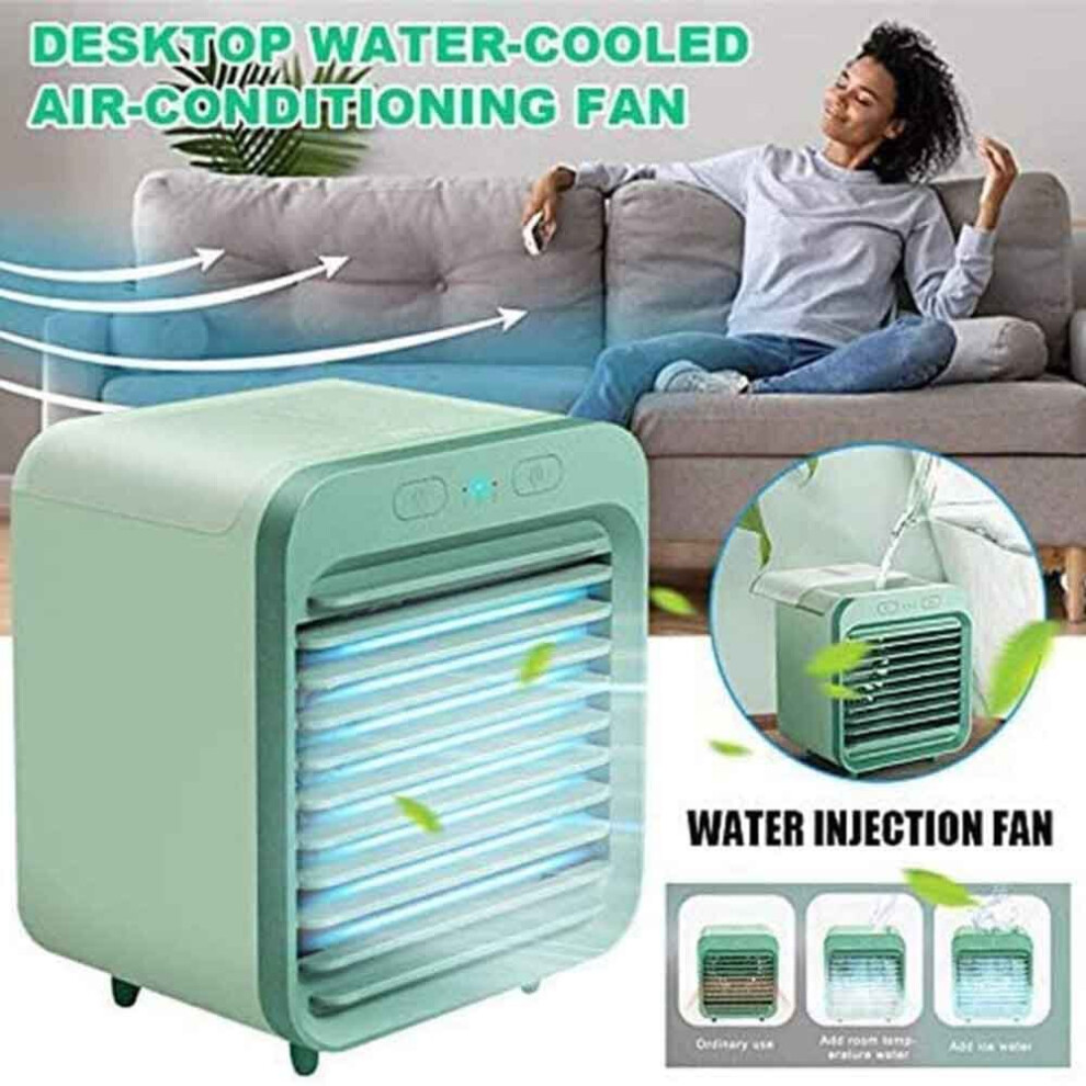 Rechargeable Water-Cooled Personal Air Conditioner 3-in-1 for Outdoors: cools, humidifies, purifies; USB powered with 200ml tank