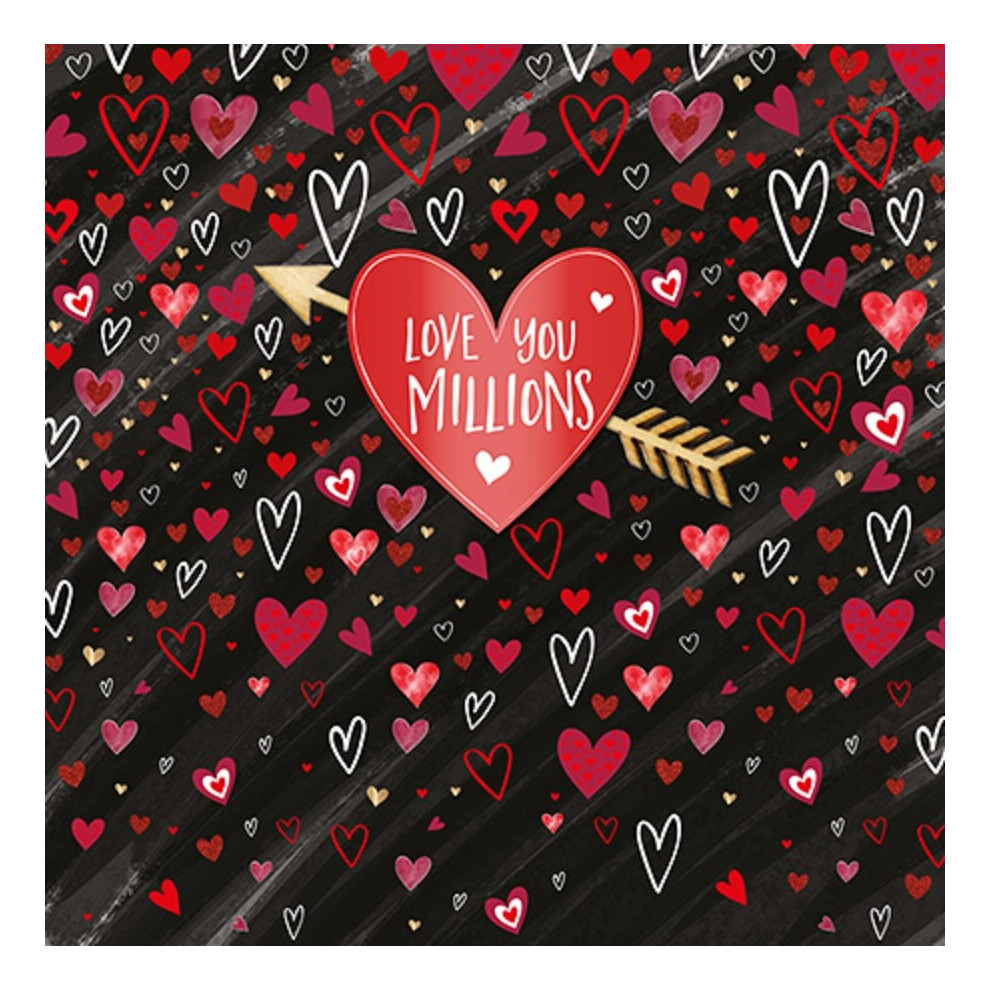 Talking Pictures Love You Millions Valentine's Day Greeting Card Embellished Hand-Finished Cards