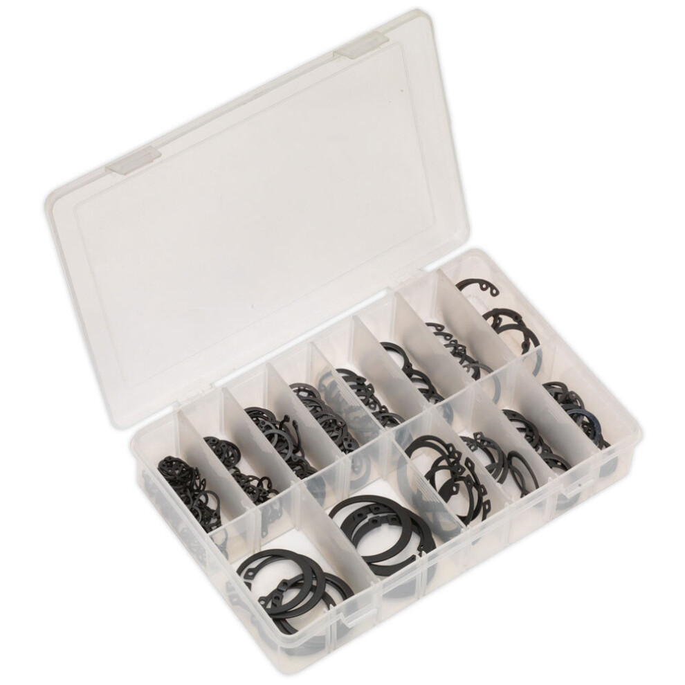 Sealey AB017CC Circlip Assortment 200pc Internal & External Metric