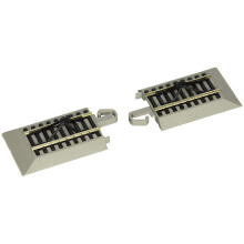 Bachmann Trains - Snap-Fit E-Z TRACK HAYES BUMPERS (2/carta) - Rota in NICKEL SILVER