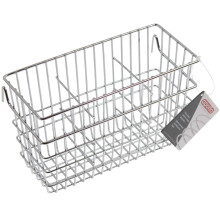 3 Compartment Chrome Rectangle Cutlery Caddy Drainer Holder Stand Organiser Rack