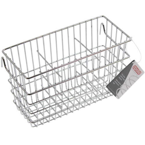 3 Compartment Chrome Rectangle Cutlery Caddy Drainer Holder Stand Organiser Rack