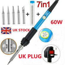 60W Adjustable Temp Soldering Iron Kit Electronics Welding Solder