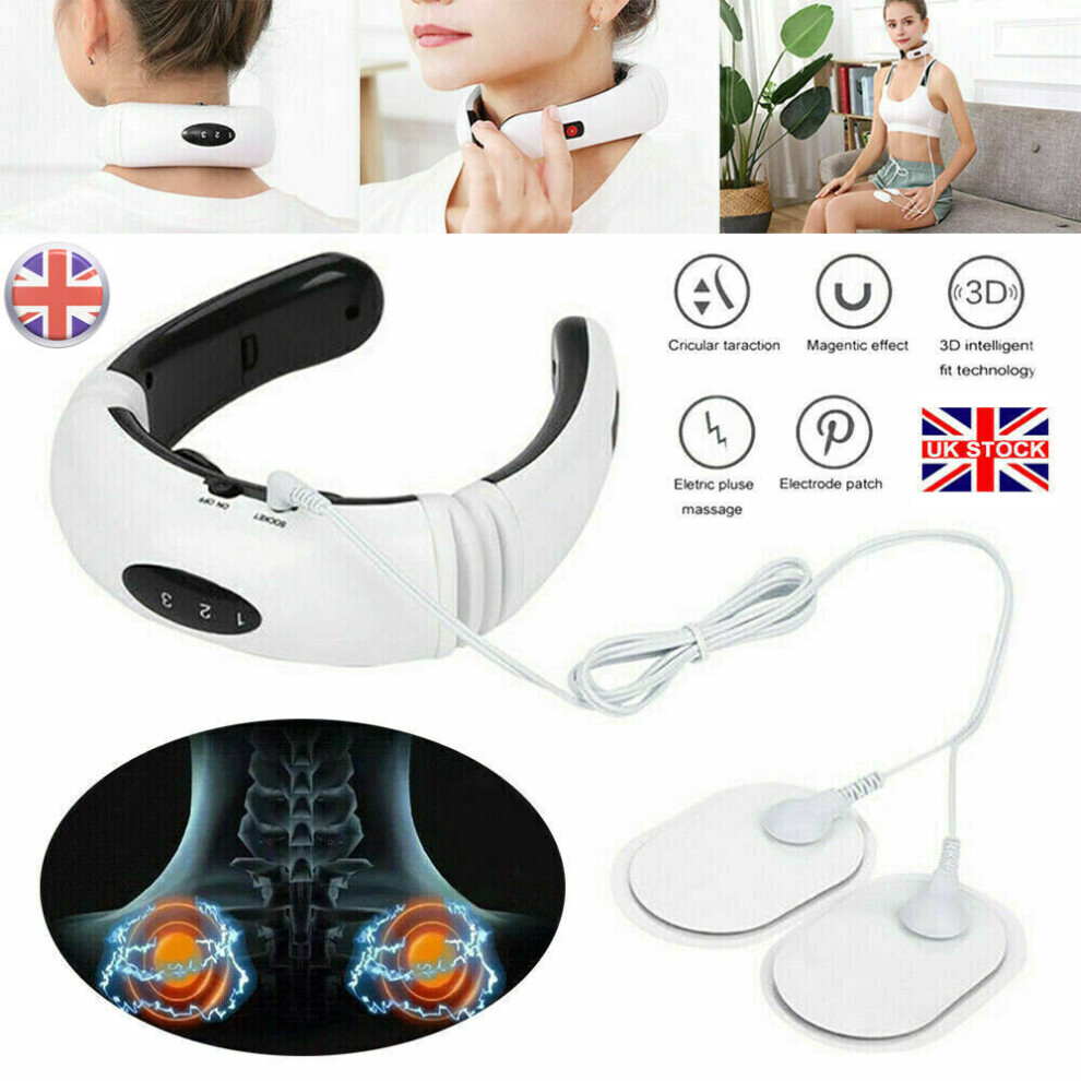 Electric Cervical Neck Pulse Massager Body Shoulder Muscle Relax