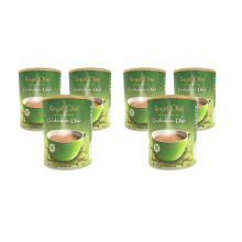 Royal Chai Elaichi Unsweetened Tub 400g (Pack of 6), Premium Instant Tea, Cardamom Tea Natural Instant Cardamom Indian Tea