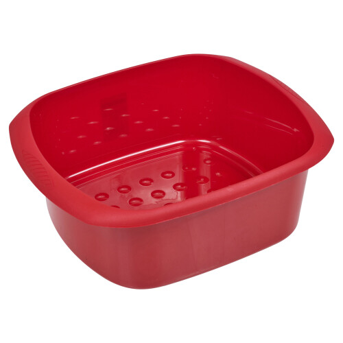URBN-CHEF (Glitter Red) 11L Rectangular Stackable Washing Up Bowl Sink