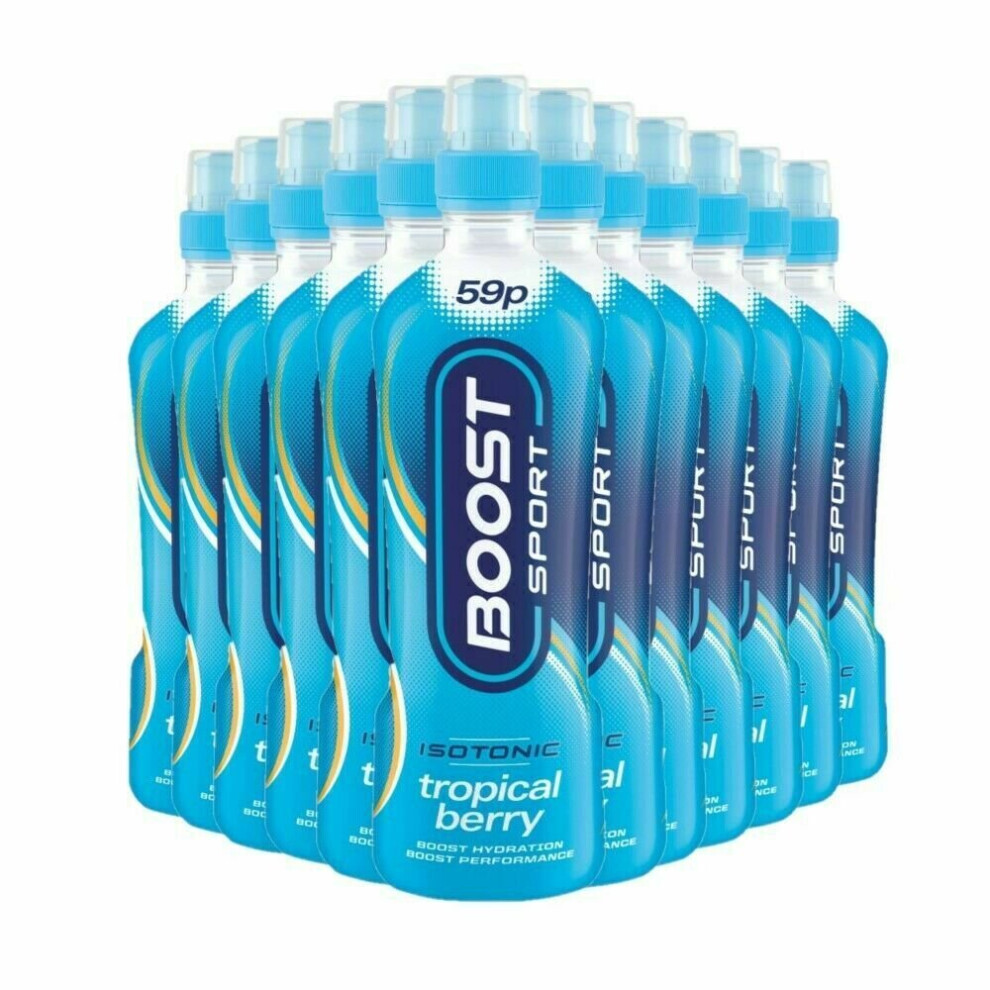 (Tropical Berry) Boost Sport Isotonic Energy Drink 12x500ml