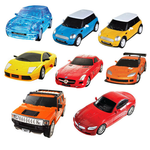 3D Jigsaw Puzzle Cars Play Mercedes Lamborghini Mini Cooper Corvette Toy Model on OnBuy